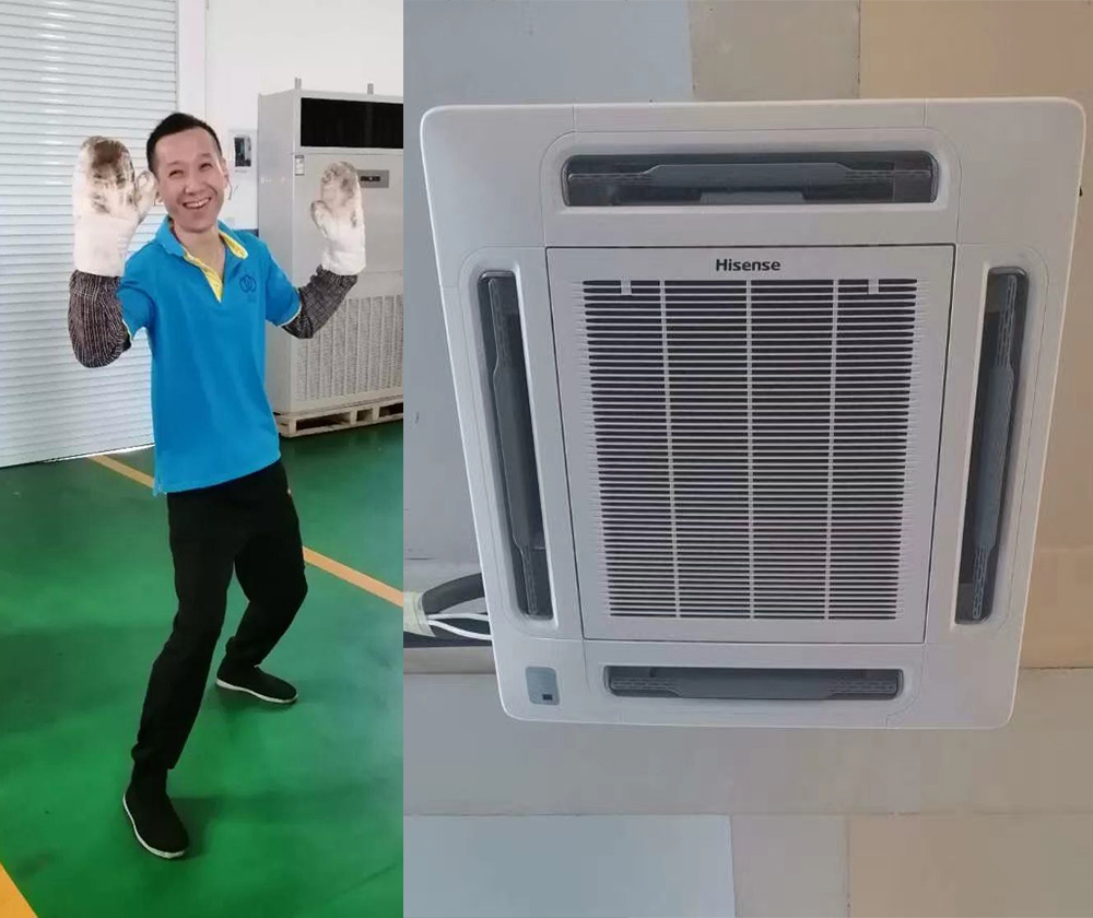 作業場のエアコン